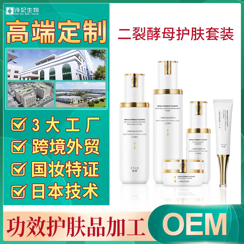 Japan research and development technology Guangzhou Skin care products Foundries compact Water emulsion Cream Cosmetics Set box customized
