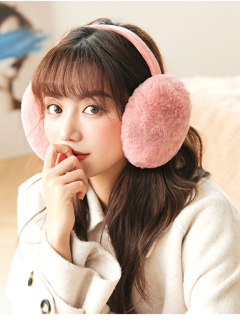 Foldable Earmuffs Men And Women Keep Warm And Windproof In Winter Anti-freezing Overall Removable Memory Headband Simple Plush Earmuff display picture 1