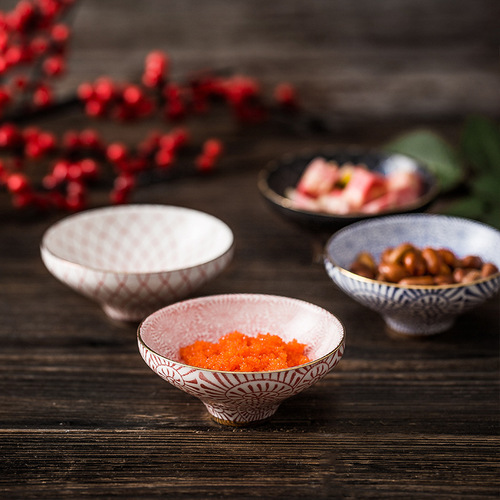 Japanese-style seasoning plate, soy sauce plate, ceramic snack plate, dipping plate, small plate, Japanese diningware, Gongfu tea cup, tea tasting cup