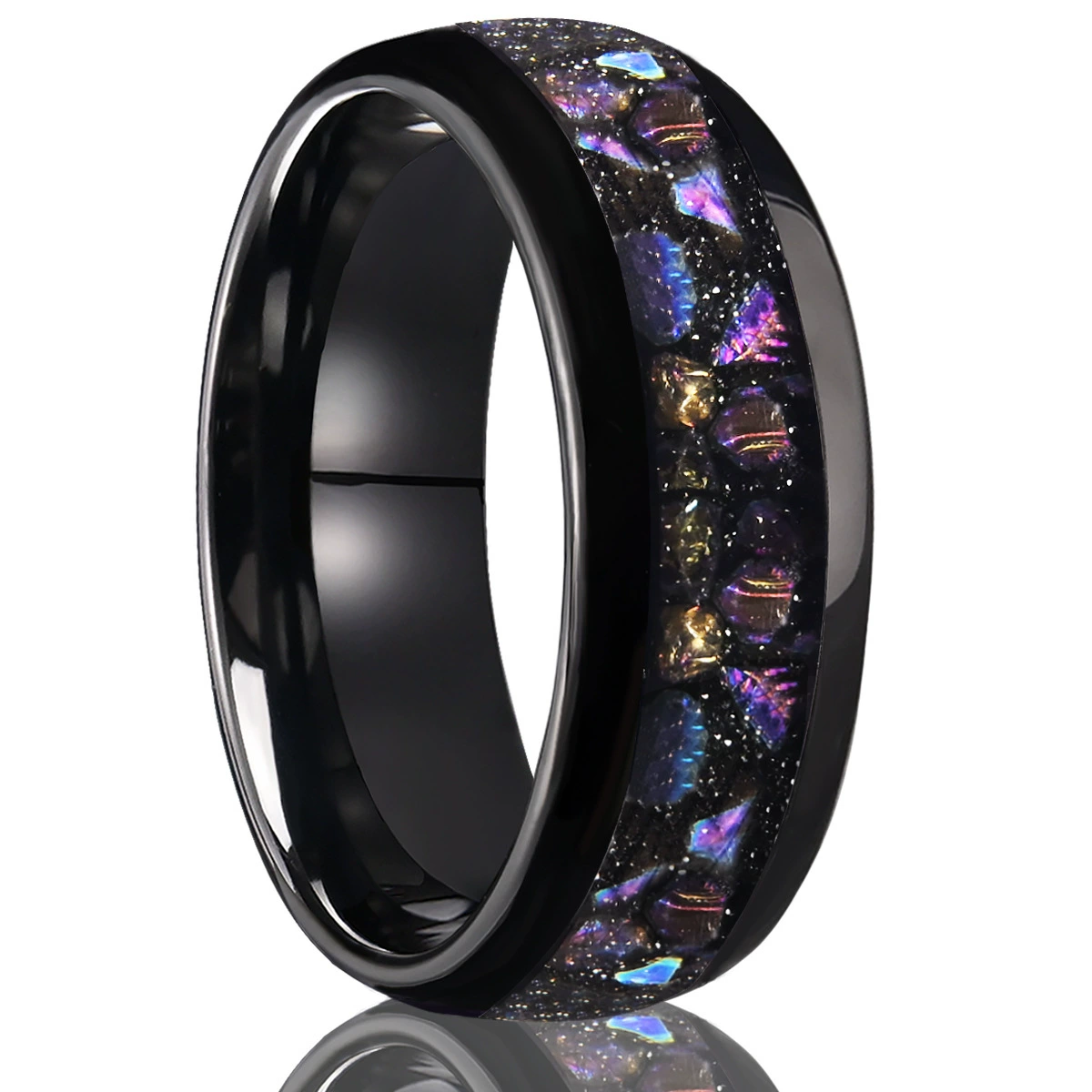 «(Cross-border trading), ring, starry sky, Tungsten steel»