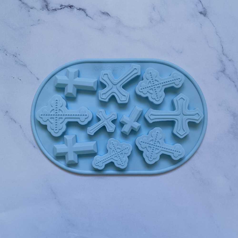 10 cruces vintage 359 molde de silicona para pastel de chocolate molde de pan herramientas de panadería