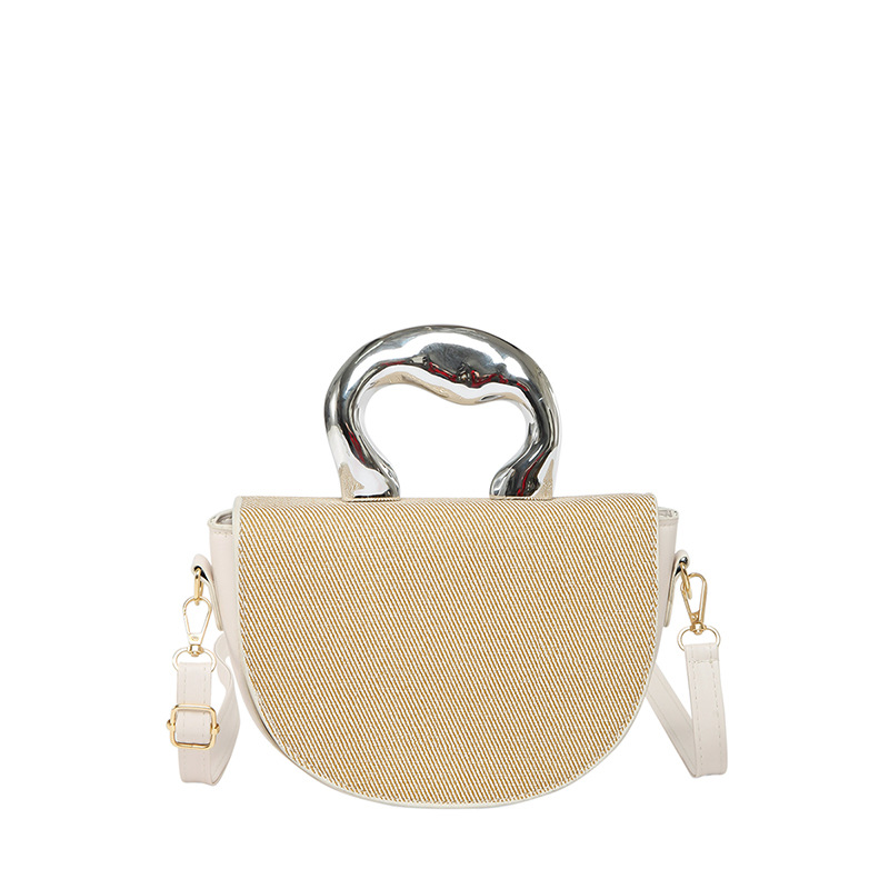 Bolso de diseño de nicho 2025 primavera nuevo bolso de mujer bolso de hombro de moda personalizado bolso de mensajero de costura de color de contraste marea