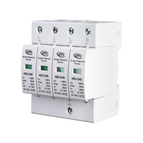 Yi control lightning protection surge protector 4P3P2P power spd surge arrester 40ka secondary lightning protection protector