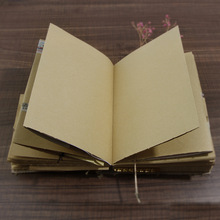 复古布艺手工手账本日式空白牛皮记事本纸素材收集本册麻布笔记本