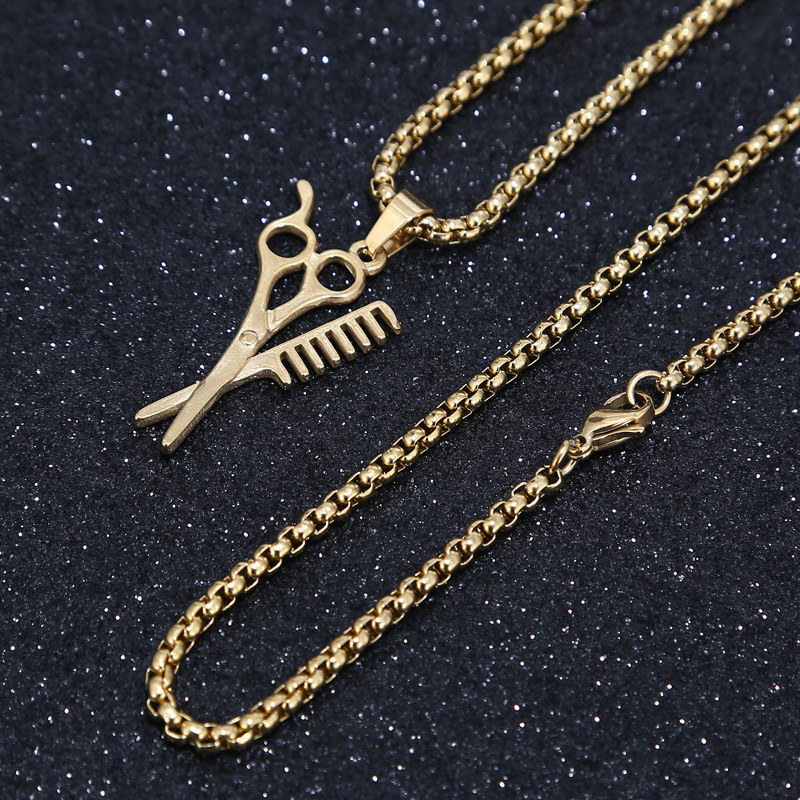 Wholesale Jewelry Retro Scissors Spoon Kitchen Knife 304 Stainless Steel Plating display picture 20