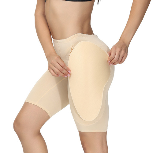 Cross-border new high-waist belly-control butt-lifting pants, fake butt side-breasted, buttocks and crotch body shaping women's boxer briefs