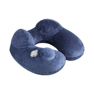 Factory Direct Sales U-Shaped Pillow Press Inflatable Portable Flight Neck Pillow Business Trip Neck U-Shaped Pillow Long-Distance Neck Pillow