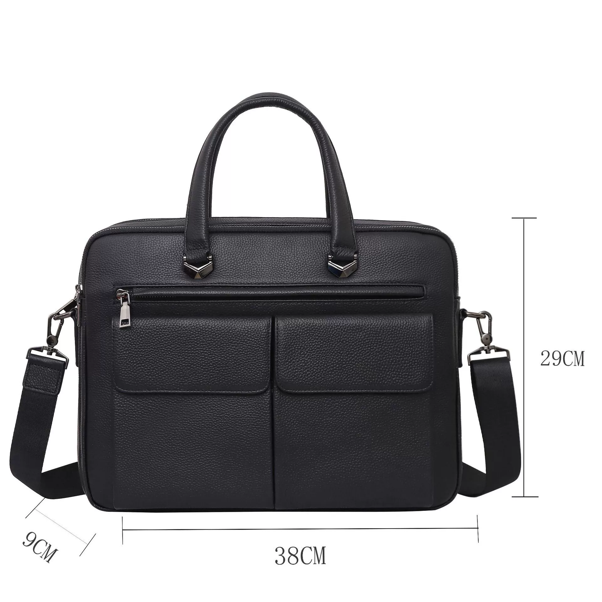 Capacious handheld leather universal bag strap, one-shoulder bag, genuine leather