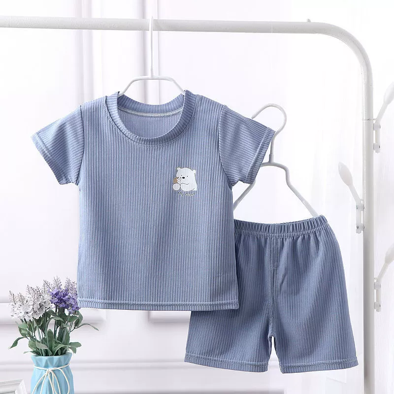 Children's sleeves, set, summer clothing for men and women girl's, cotton underwear, with short sleeve, 1 years, 3 month