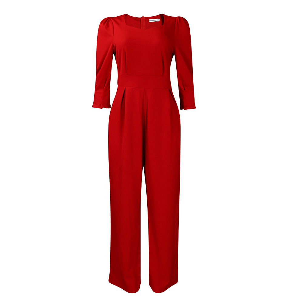Damen Jumpsuit Langarm Lässig Weites Bein Für Den Winter_voghion.com