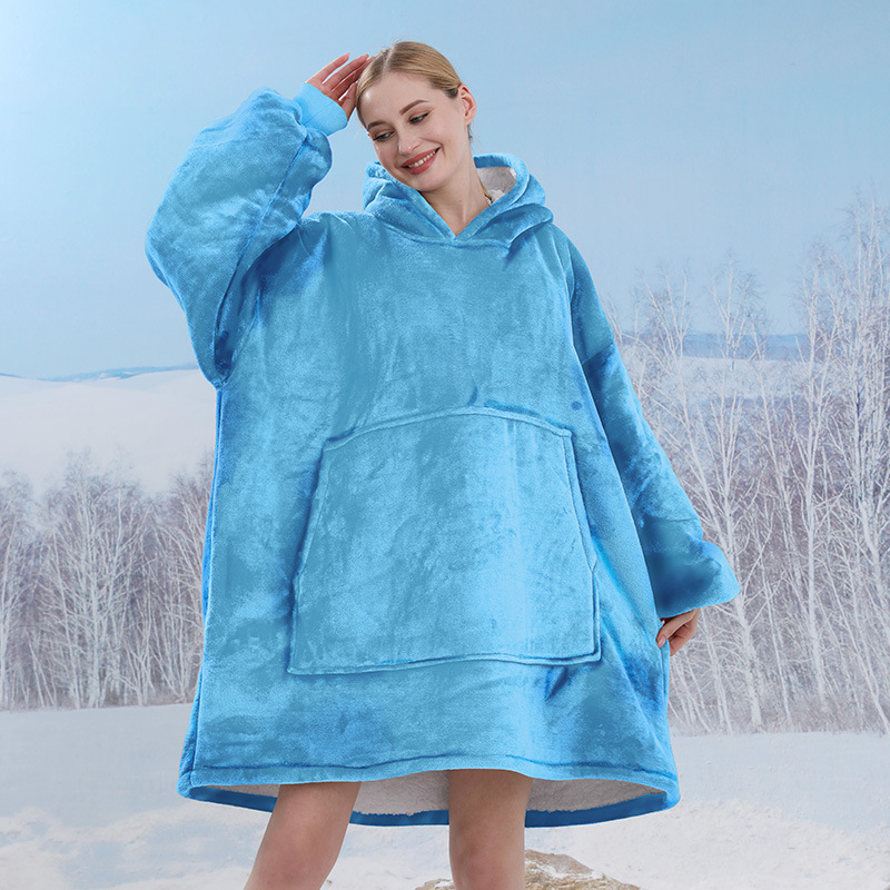 Transfronteriza Amazon TV manta gran bolsillo multifuncional portátil perezoso manga manta antiestática manta de franela