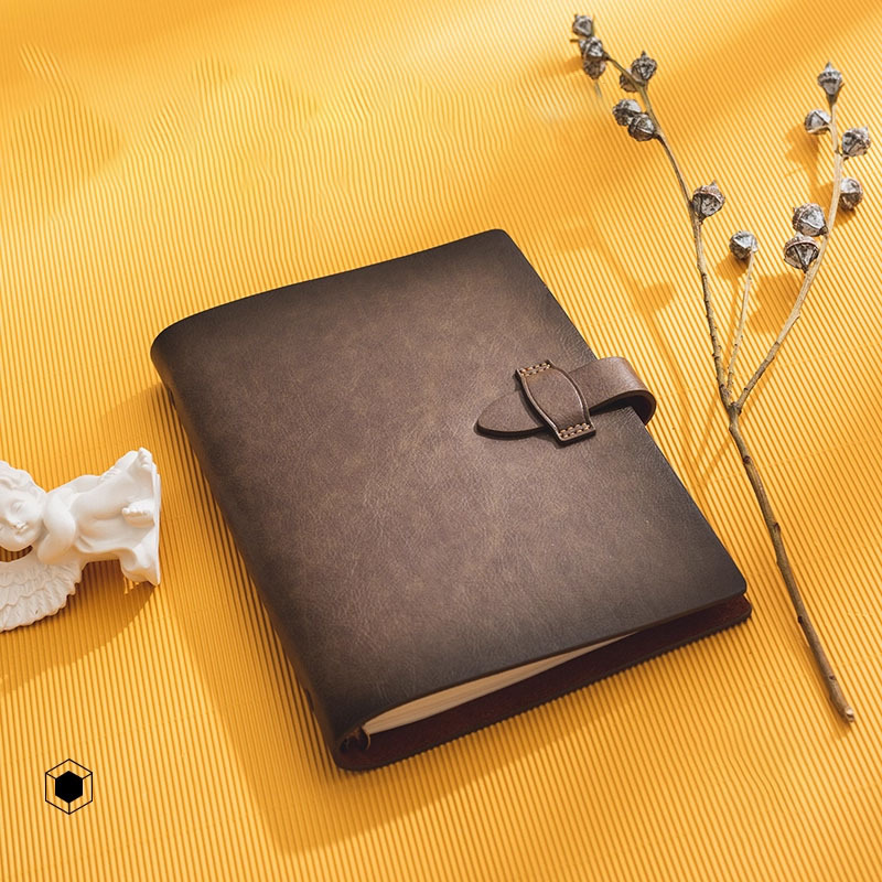 Cuaderno personalizado simple retro de dos capas hebilla de cuaderno de cuaderno de folga desmontable cuaderno de folga