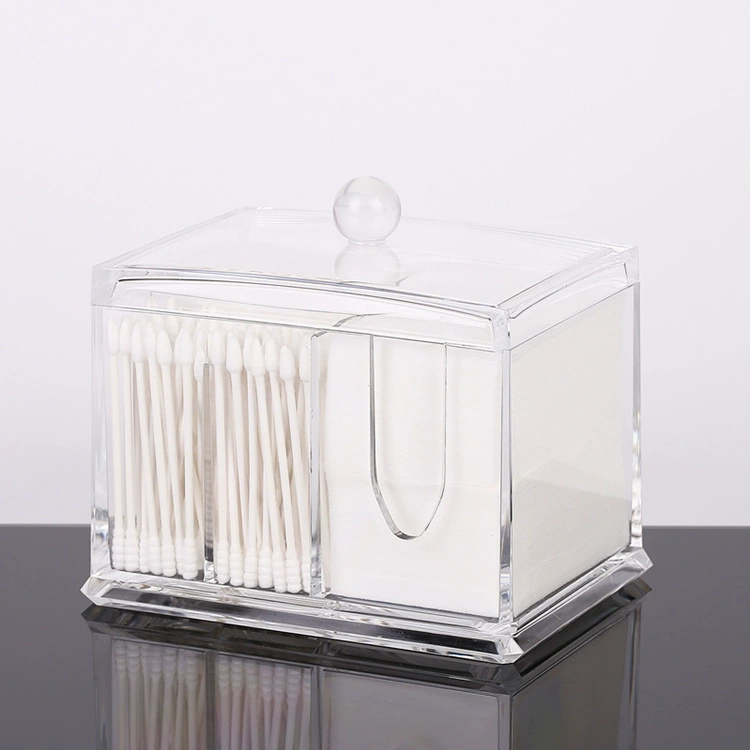 Настольный ящик для хранения Бытовой прозрачный акриловый Ватный тампон Пылезащитный ящик для хранения Спальня Простой прозрачный ящик для хранения