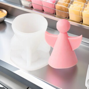 Christmas three-dimensional little angel silicone mold DIY aromatherapy cake candle gypsum home decoration ornaments