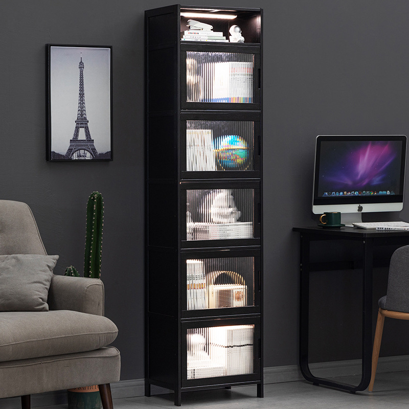 Bookshelf Storage Rack Floor-Standing Book Cabinet Household Living Room Children's Wall Multi-Layer Simple Bedroom Storage Cabinet Storage Cabinet