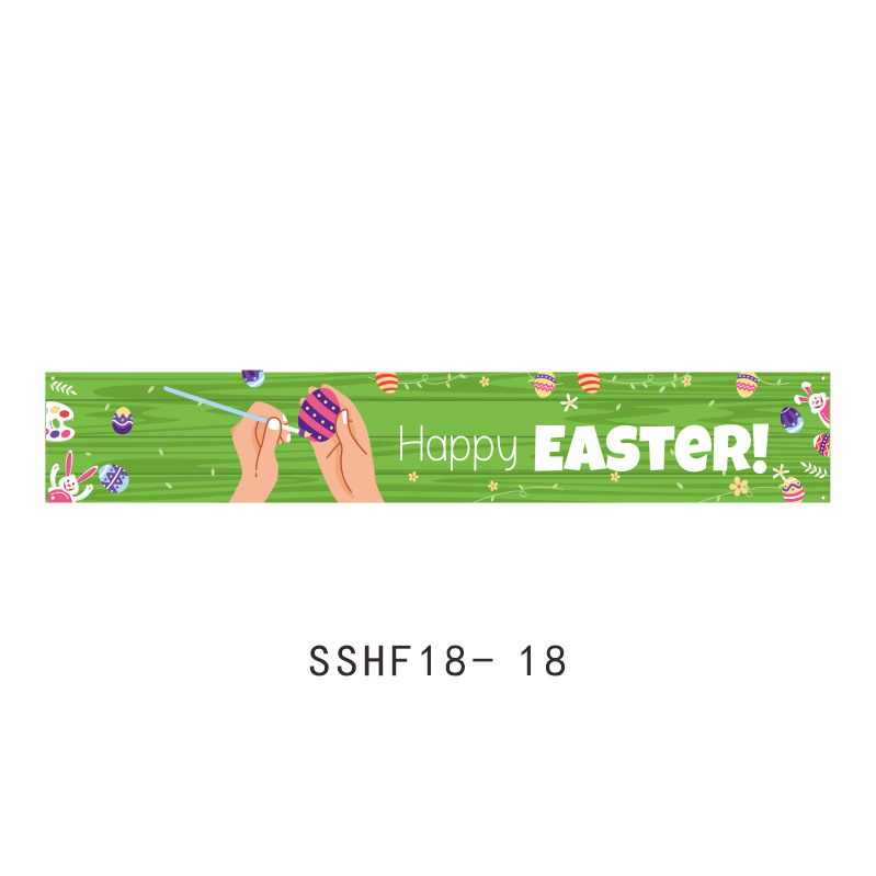 Banderas de Pascua transfronterizas, decoraciones de fiestas navideñas, banderas colgantes, huevos, conejitos, diseño de patio, banderas, pancartas personalizadas