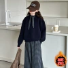 Dark navy Korean style sweater