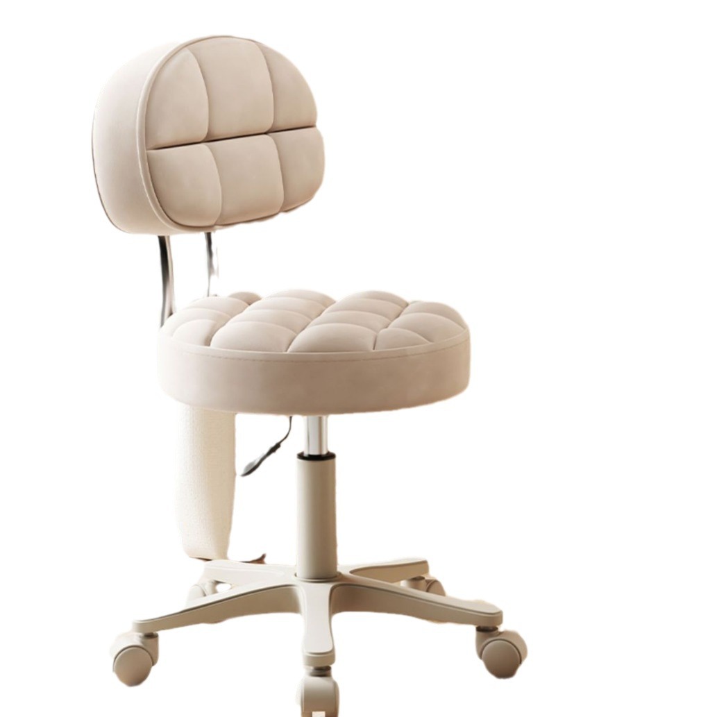 Silla de maquillaje de metal ligera personalizada simple silla de maquillaje red camerino silla de peluquería elevación giratoria puerta silla de bar