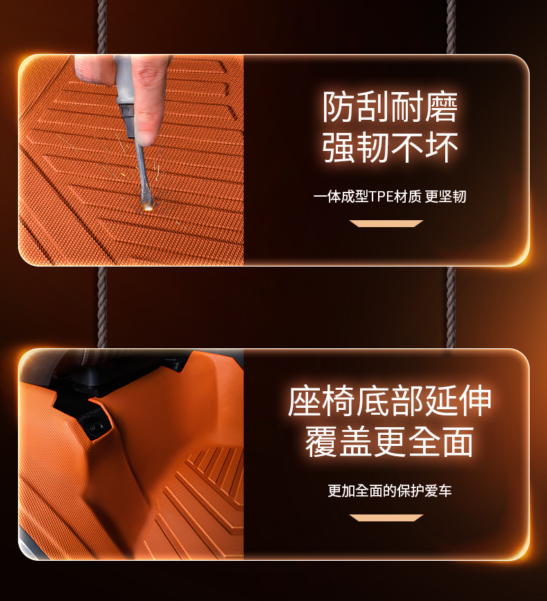 Howo H8 full-coverage TPE floor mats, specialized for H3/H5 large trucks, TPE car floor mats for the cabin
