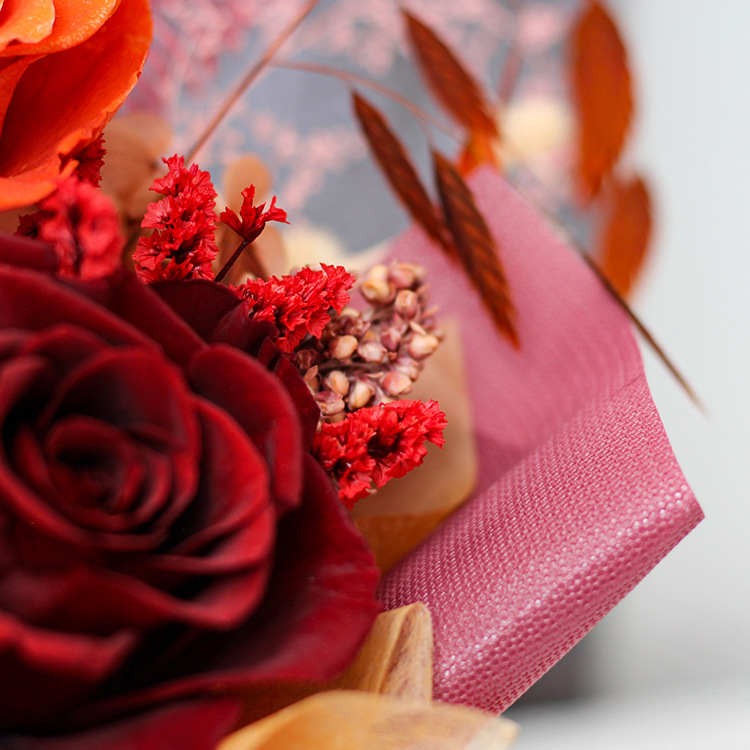 Ramos de flores de Navidad, sorgo, ramos de rosas, regalo de alta calidad para su novia en el día de San Valentín