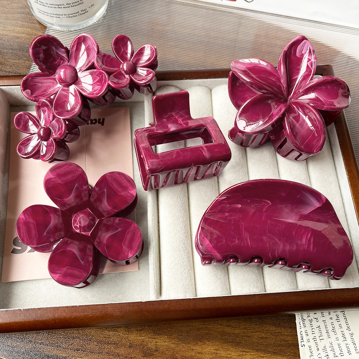 Flores de gran tamaño atrapar pinzas de pescado dulces coreanos pinzas de cabello coreanos de alta calidad delicados lindos clips joyas