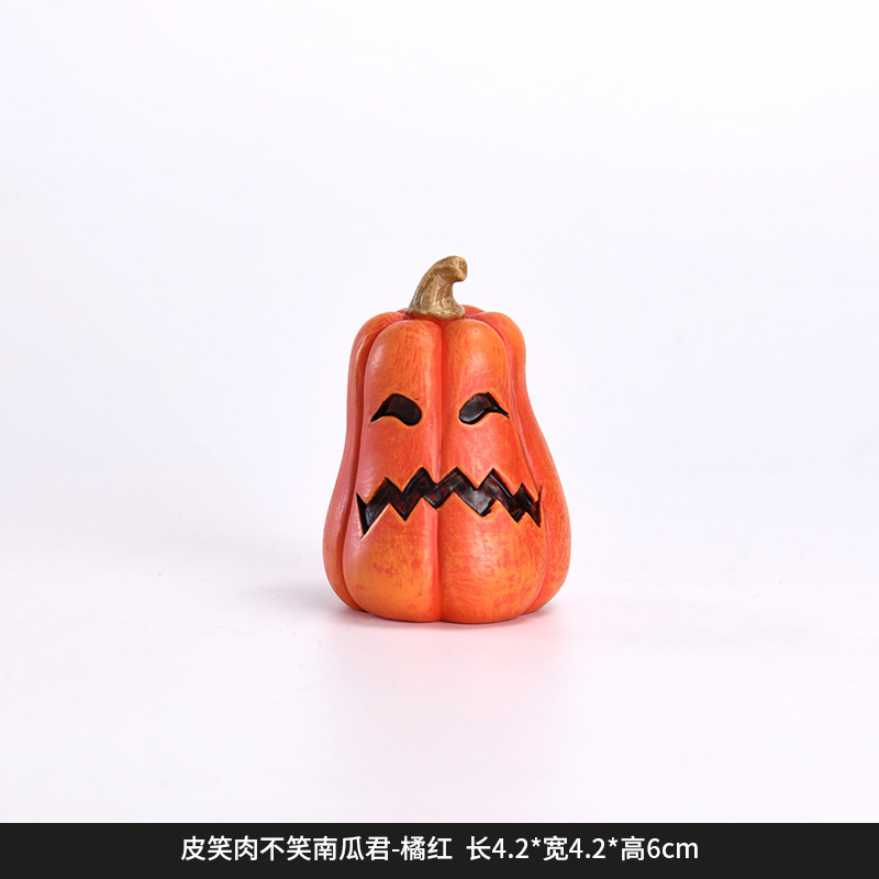 クロスボーダーハロウィンオーナメント、面白いカボチャホリデーパーティーデコレーション、ホームカーデスクトップ樹脂オーナメント|undefined