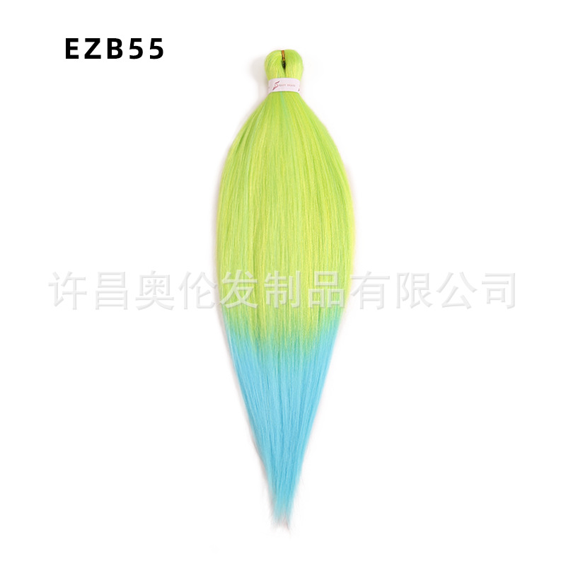 EZ peluca floja suave de fibra química africana 26 pulgadas 90 gramos de PVC bicolor ignífugo seda de baja temperatura gran trenza