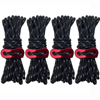 Çadırlar – tent fixed rope - black-8-character-buckle-4m-4-rollsbag