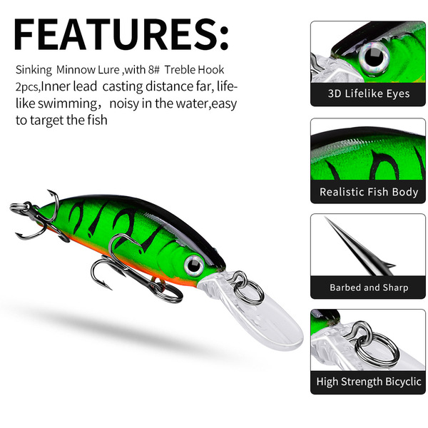 Shenshui Mino 5.5g/7CM -mounted baicu bait remote investment Luya…