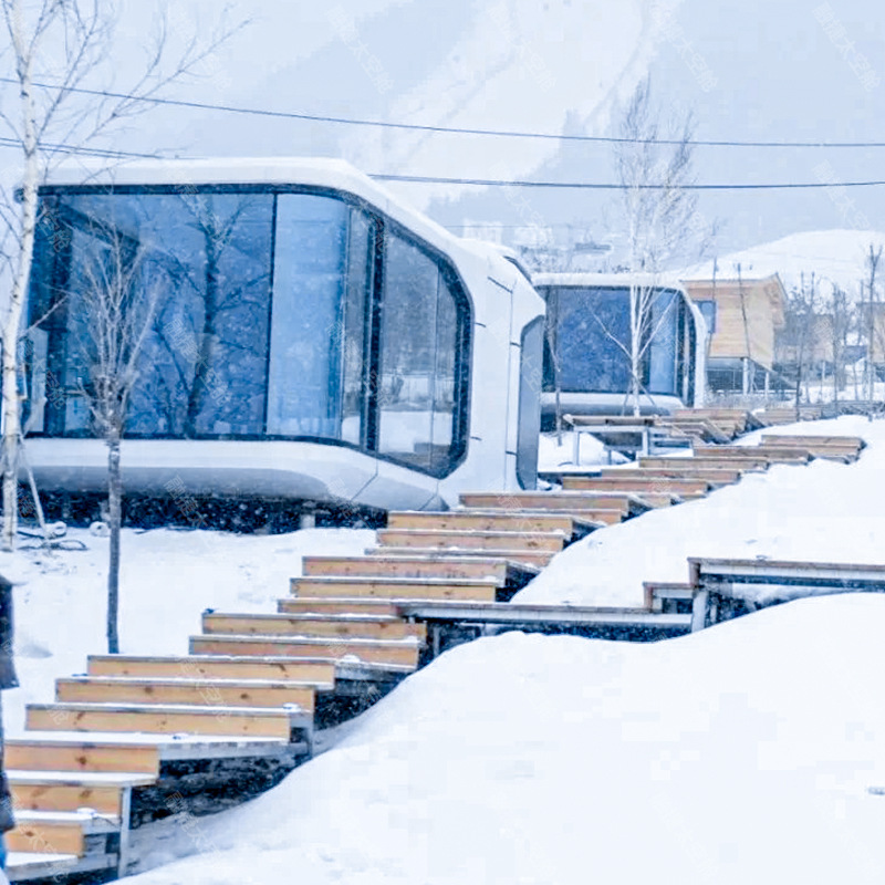 Rongjie Space Capsule Mobile Room Factory Casa de familia al aire libre Hotel Villa Área escénica Cabina de manzana Campings Sala cápsula