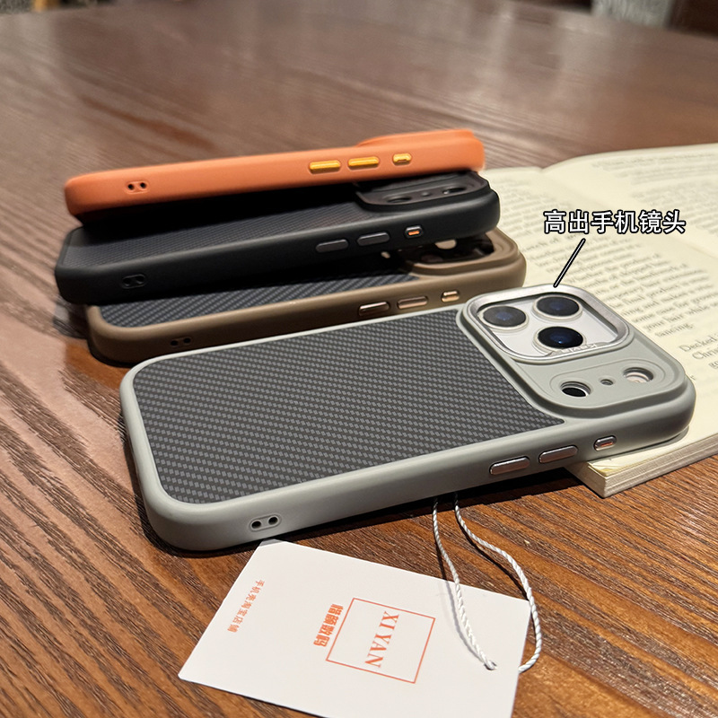 适用苹果17Pro手机壳碳纤维iphone16Promax手机壳磁吸新款创意大视窗15Pro镜头保护壳肤感男14PM手机套13外壳|undefined