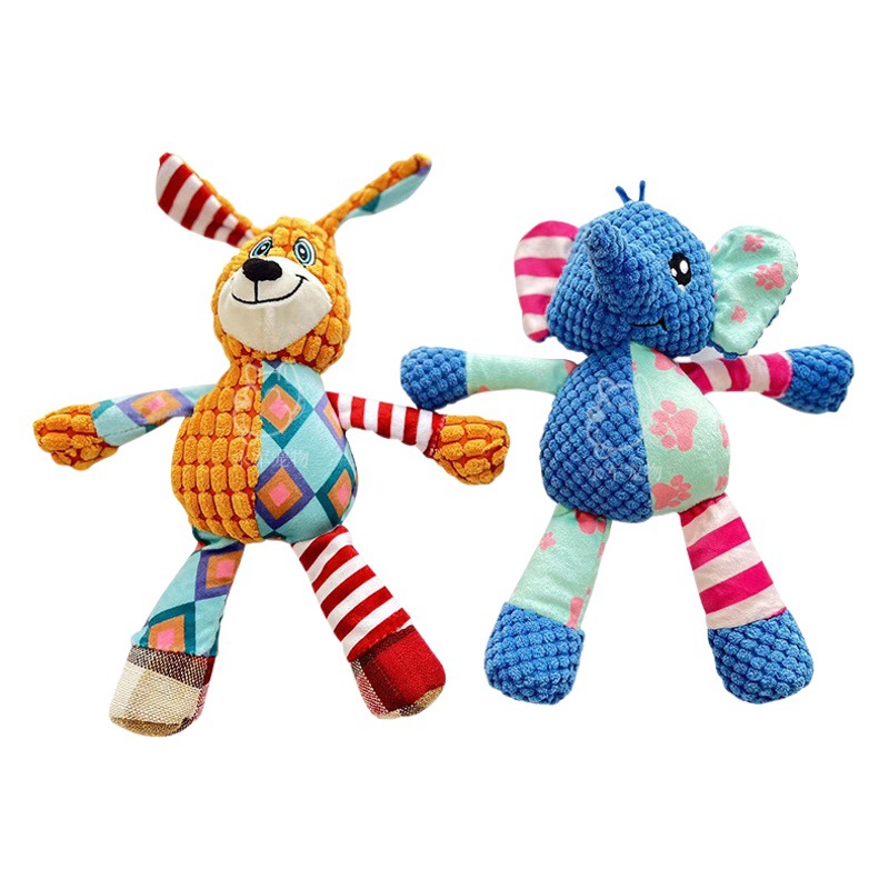 Nuevo juguete de peluche para mascotas que suena papel molar resistente a los mordiscos lindo perro de dibujos animados juguete suministros para mascotas en stock