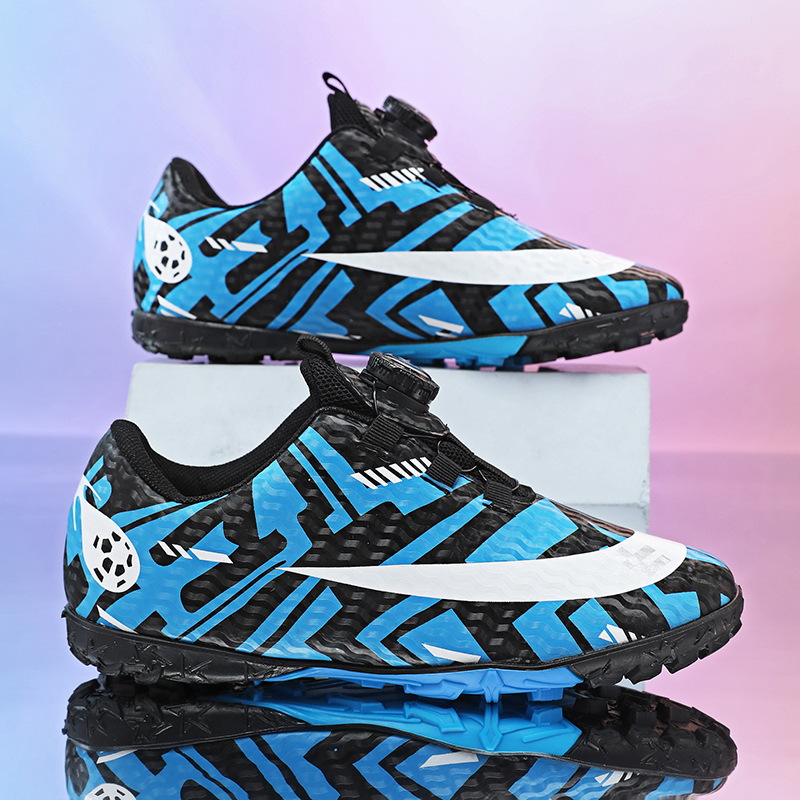 Baochuan2025 nuevos zapatos de fútbol para niños botón giratorio para niños TF zapatos de entrenamiento de fútbol transfronterizos