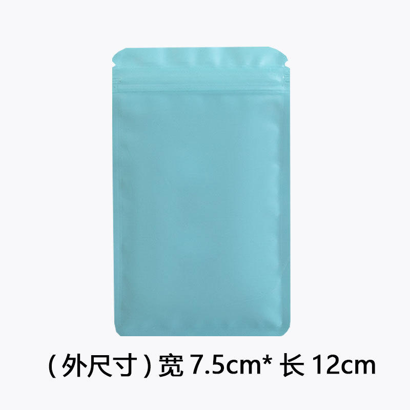 Joyas de color Bolsa ziplock Bolsa ciega Bolsa de papel de aluminio esmerilado Bolsa de hueso opaca aluminizada de doble cara Bolsa de embalaje sellada con alimentos