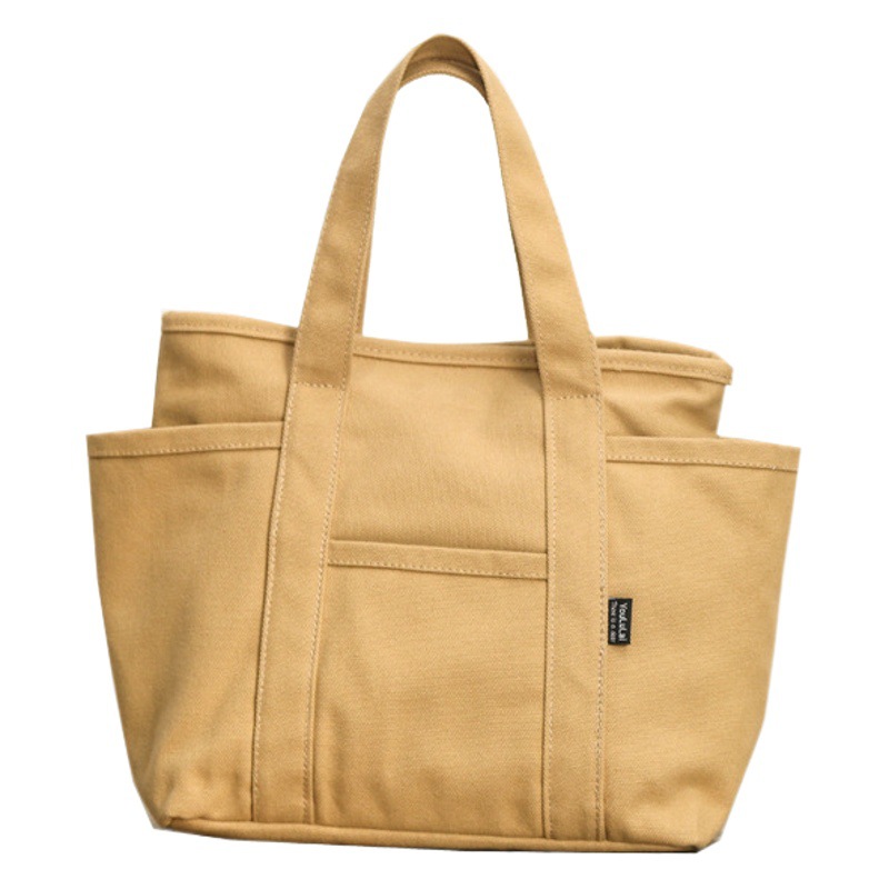 2023 lonchera bolsa de lona bolsa de asas japonesa y coreana para mujer bolsa de tela portátil de moda para mujer bolsa de tela bolsa de mujer de gran capacidad