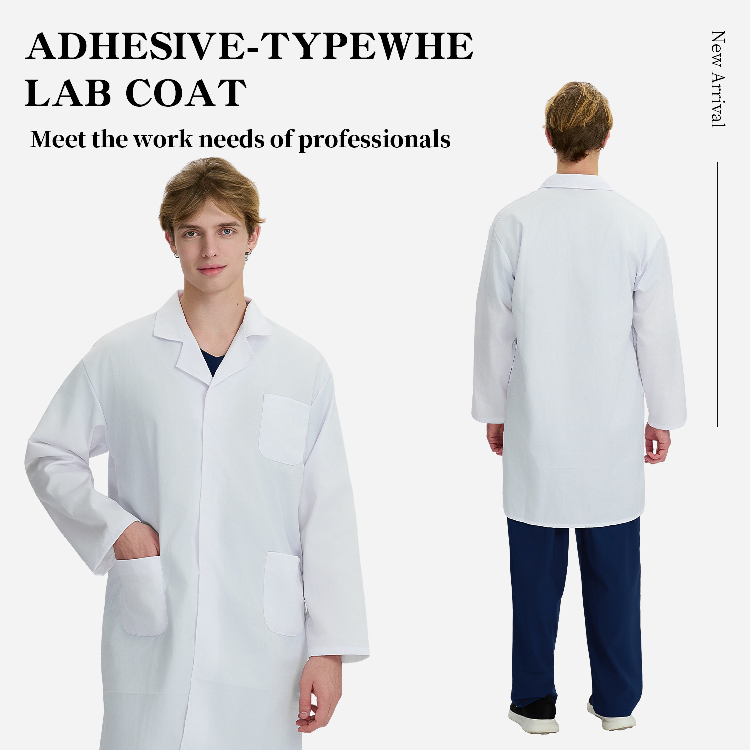Batas de laboratorio transfronterizas, batas blancas, modelos de comercio exterior para hospitales, uniformes médicos, los más vendidos en Amazon, uniformes de trabajo de manga larga del sudeste asiático. image 20