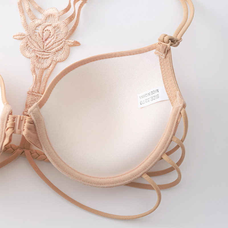 El comercio exterior sostén de la parte delantera de la hebilla de la moda sexy ropa interior de la niña lisa sin marcas de verano de espalda