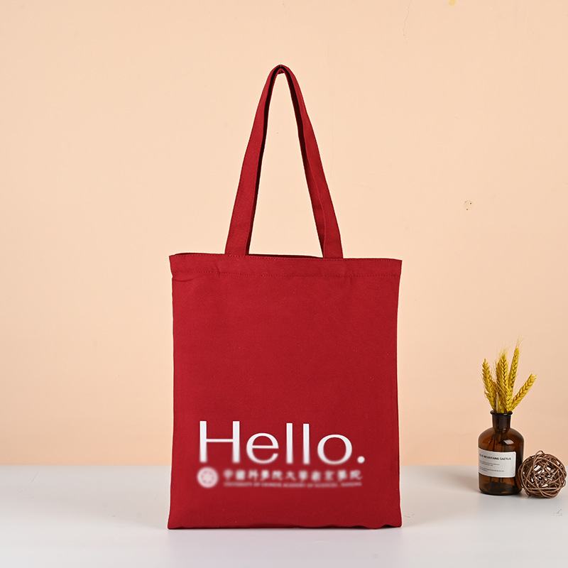 帆布束口一体袋定做创意英文防尘收纳抽绳袋大米帆布包装袋定制