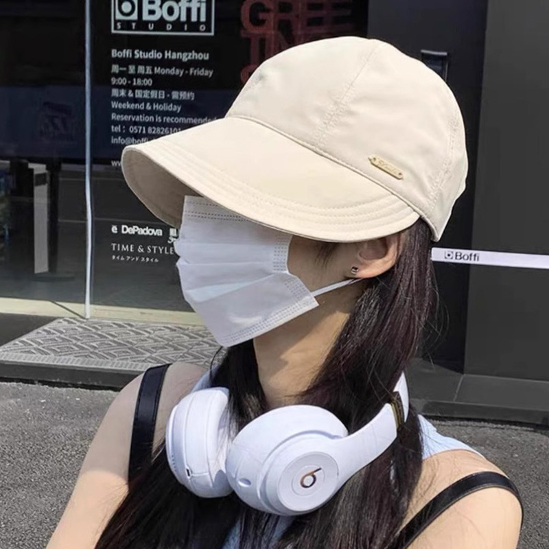 internet celebrity same style quick-drying sun-proof sun protection hat women‘s big head circumference drawstring face-covering fisherman hat uv-proof sun hat tide