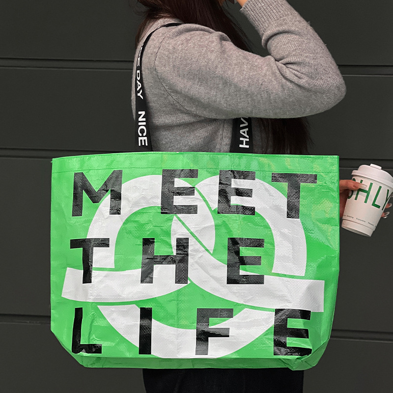 Bolsa de tejido de red, bolsa de mano, bolsa de hombro, bolsa de piel de serpiente, bolsa de almacenamiento portátil de gran capacidad.