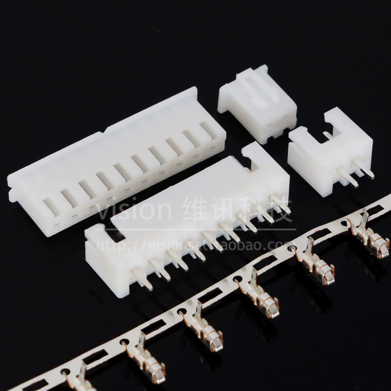 Полный набор XH2.54 Прямая розетка резиновая оболочка металлические клеммы 2/3/4/5/6/7/8/9/10/11/12P