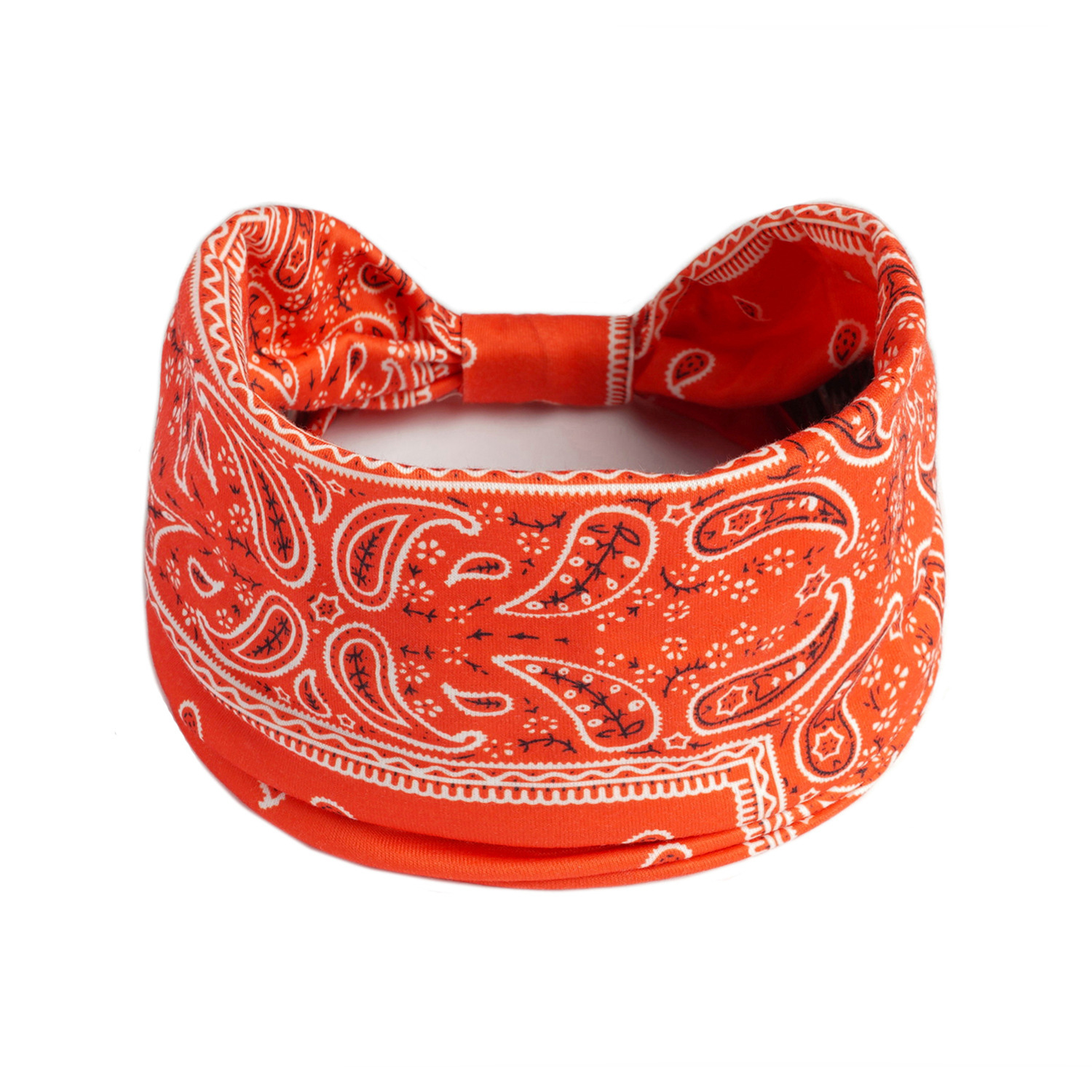 Europa y América nueva impresión elástica deportiva correa de cabello damas banda ancha correa de cabello turbante retrógrado joyas para el cabello de yoga