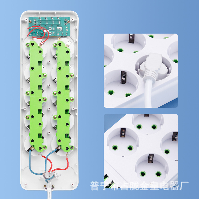 Exportación de comercio exterior USB-C estándar europeo estándar europeo enchufe de línea de conector de doble redondo