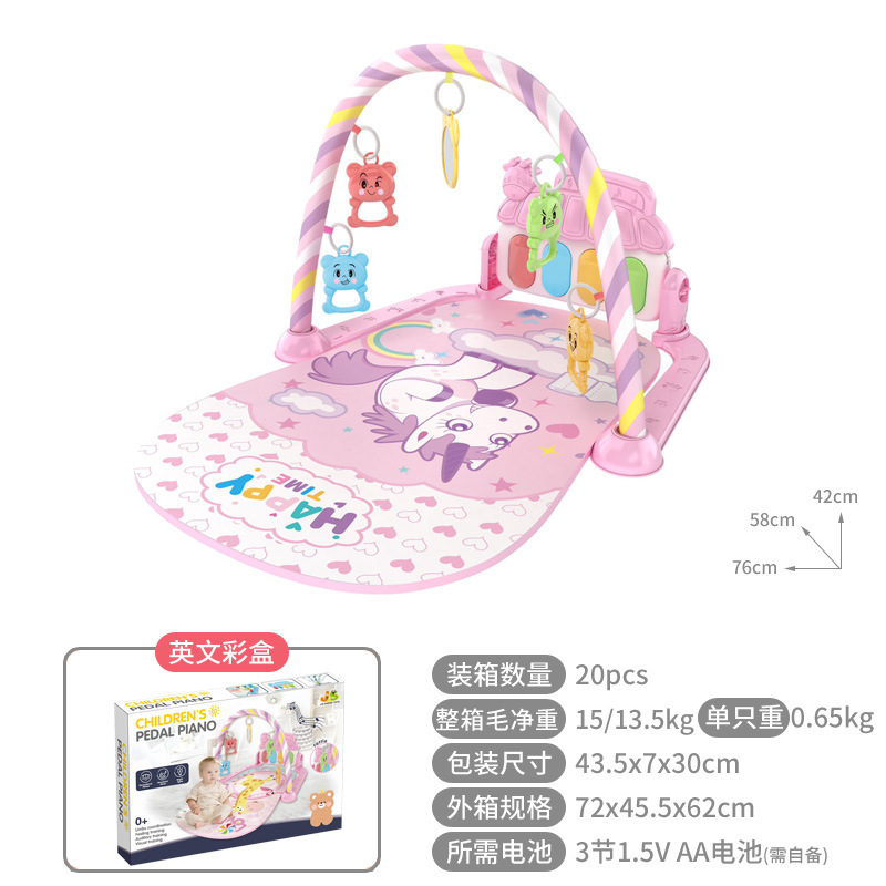 Gimnasio Musical con Tapete para Bebés 0-36 Meses, Piano de Pie y Luces
