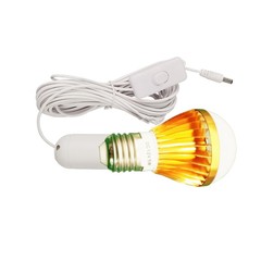 Solar controller small system matching E27 screw base bulb with 3.5-meter DC line, 12V 5W bulb