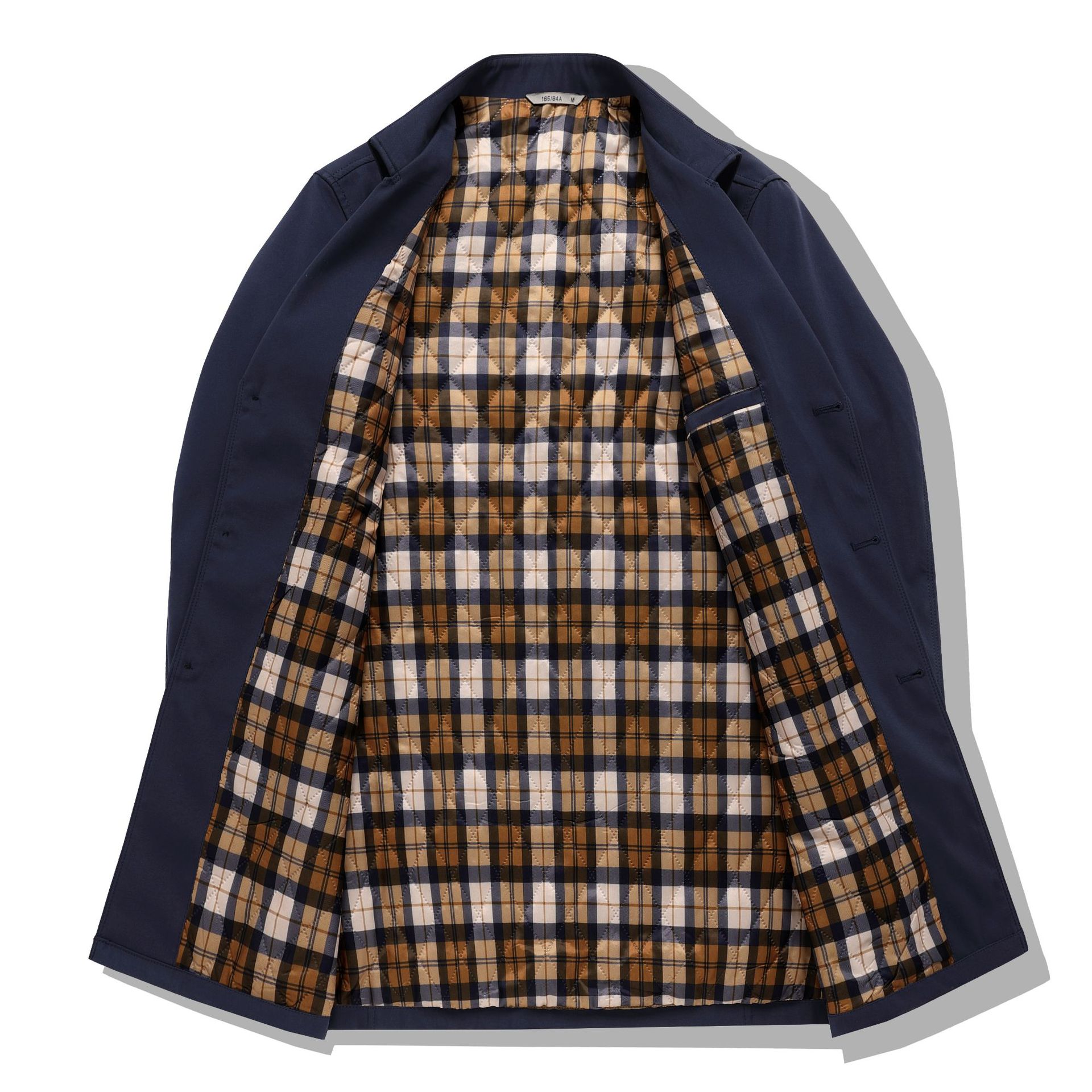 2024 Spring and Autumn New Mid Length Plus Cotton Windbreaker Men's Business Large Warm Coat 6 Colors_voghion.com