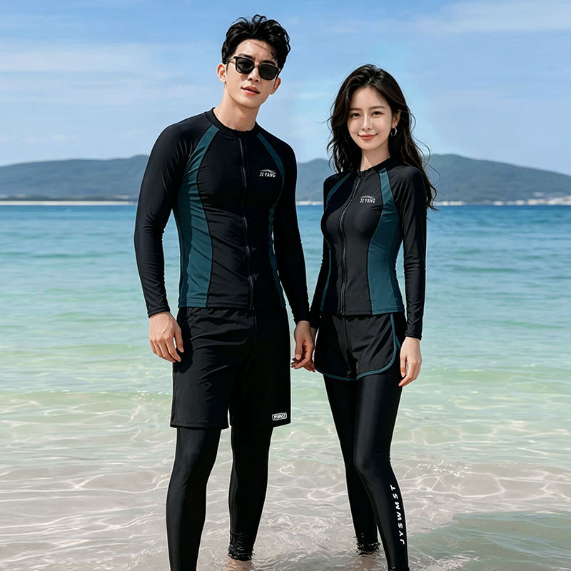 Diving Suit New Couple plus size Swimwear Sunscreen Quick-drying Surf Snorkeling Split Jellyfish Clothes Long Sleeve Trousers for Men and Women