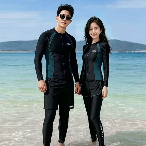 Diving Suit New Couple plus size Swimwear Sunscreen Quick-drying Surf Snorkeling Split Jellyfish Clothes Long Sleeve Trousers for Men and Women