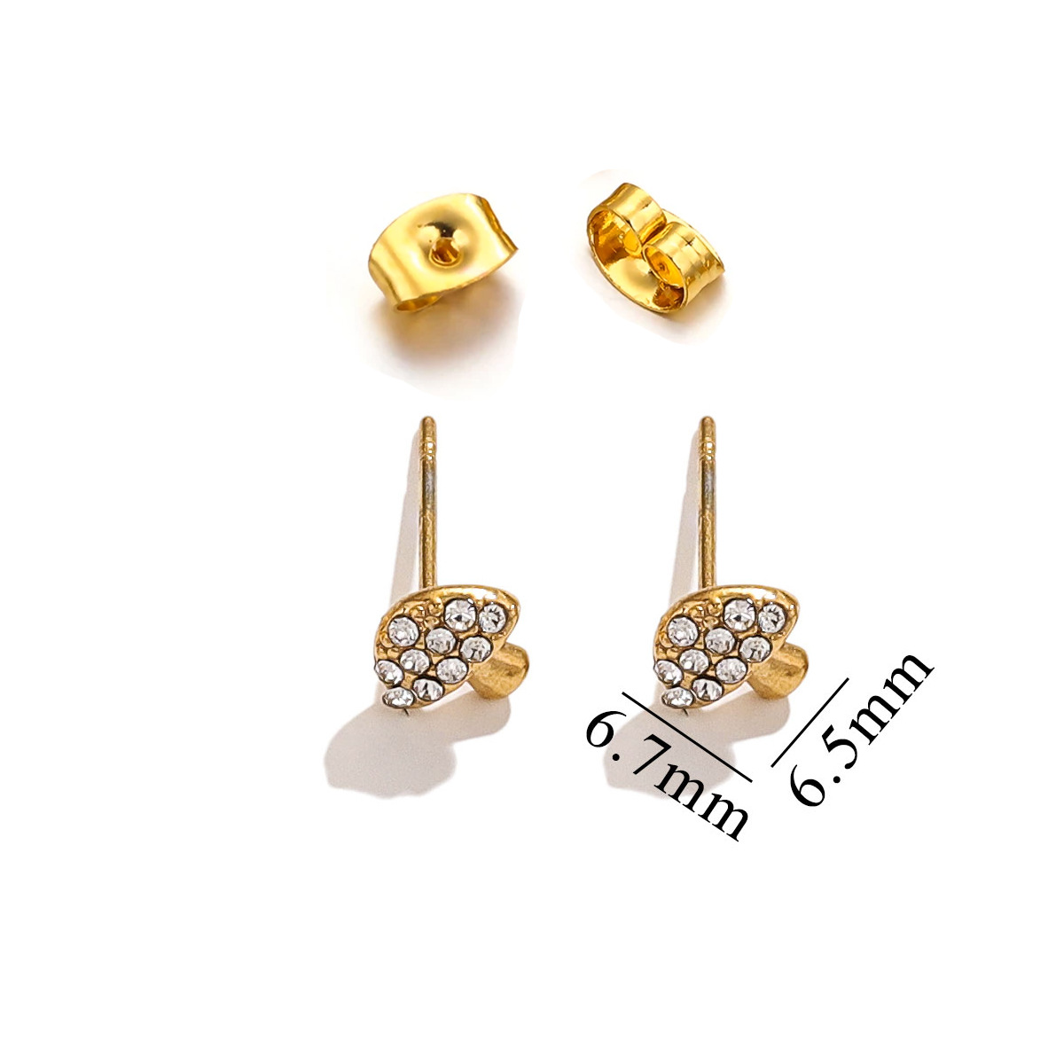 Acero inoxidable Moda europea y americana Personalidad Pendientes retro desgastados Luna Estrella Amor Rayo Pendientes de diamantes Acero de titanio