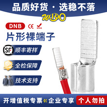 片型端子DBN1.25-10紫铜冷压裸端头1.5平方插针片形接线铜鼻子